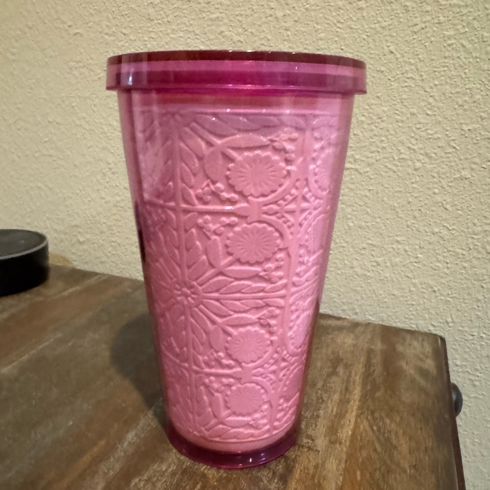 Pink Floral Starbucks Tumbler